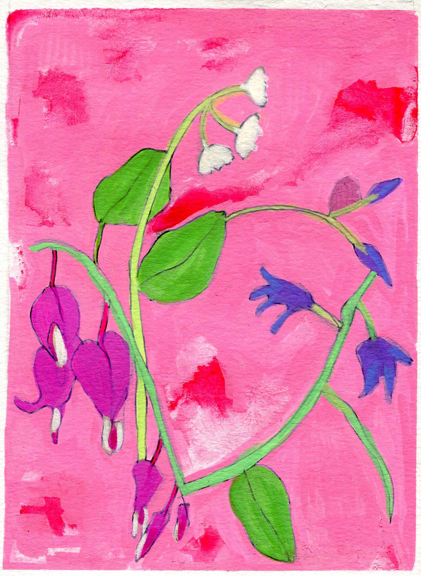 Small Joys Day 5: bleeding heart, lily of the valley and hyacinth